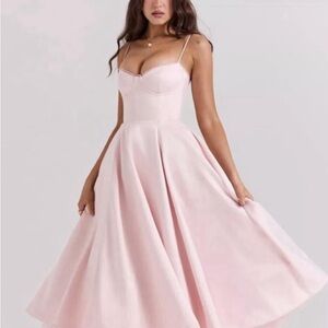 House of CB Mademoiselle Ballerina Pink Midi Dress L+